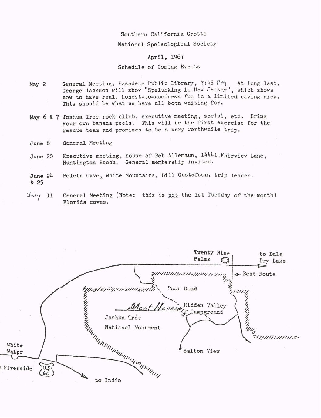 1967 April – SCG Newsletter