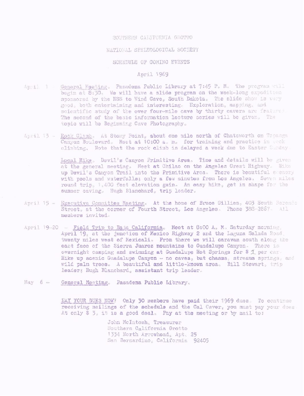 1969 April – SCG Newsletter