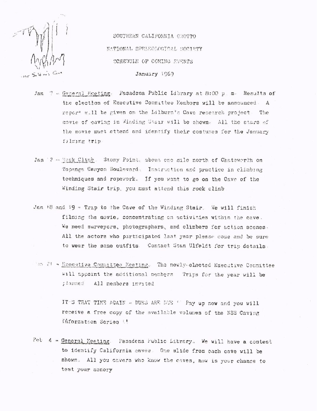 1969 January – SCG Newsletter