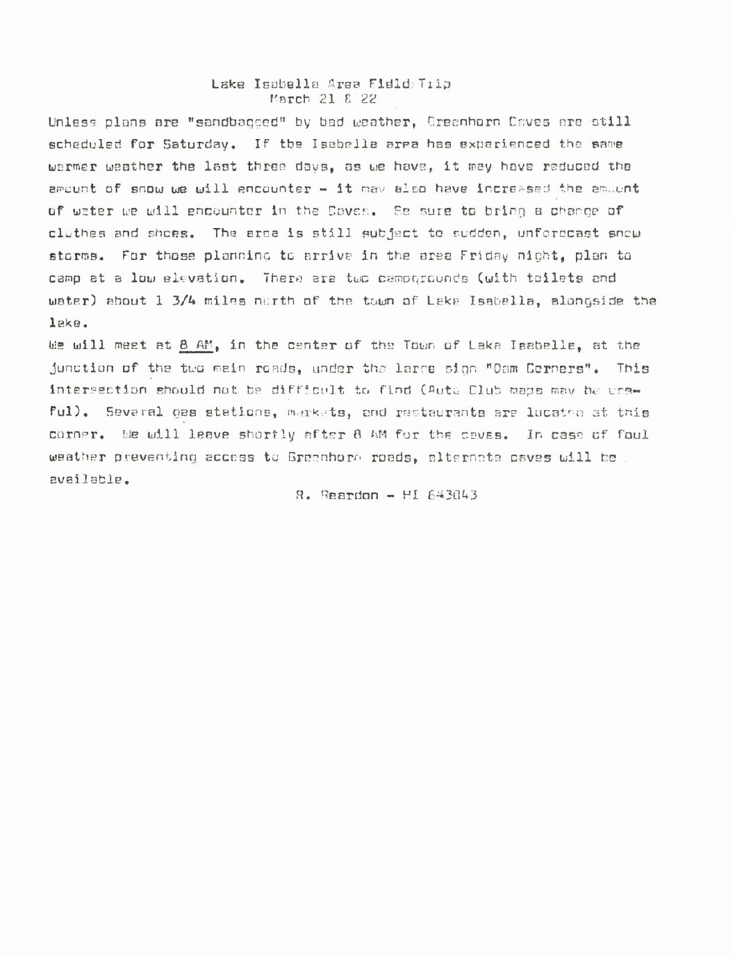 1964 March – SCG Newsletter