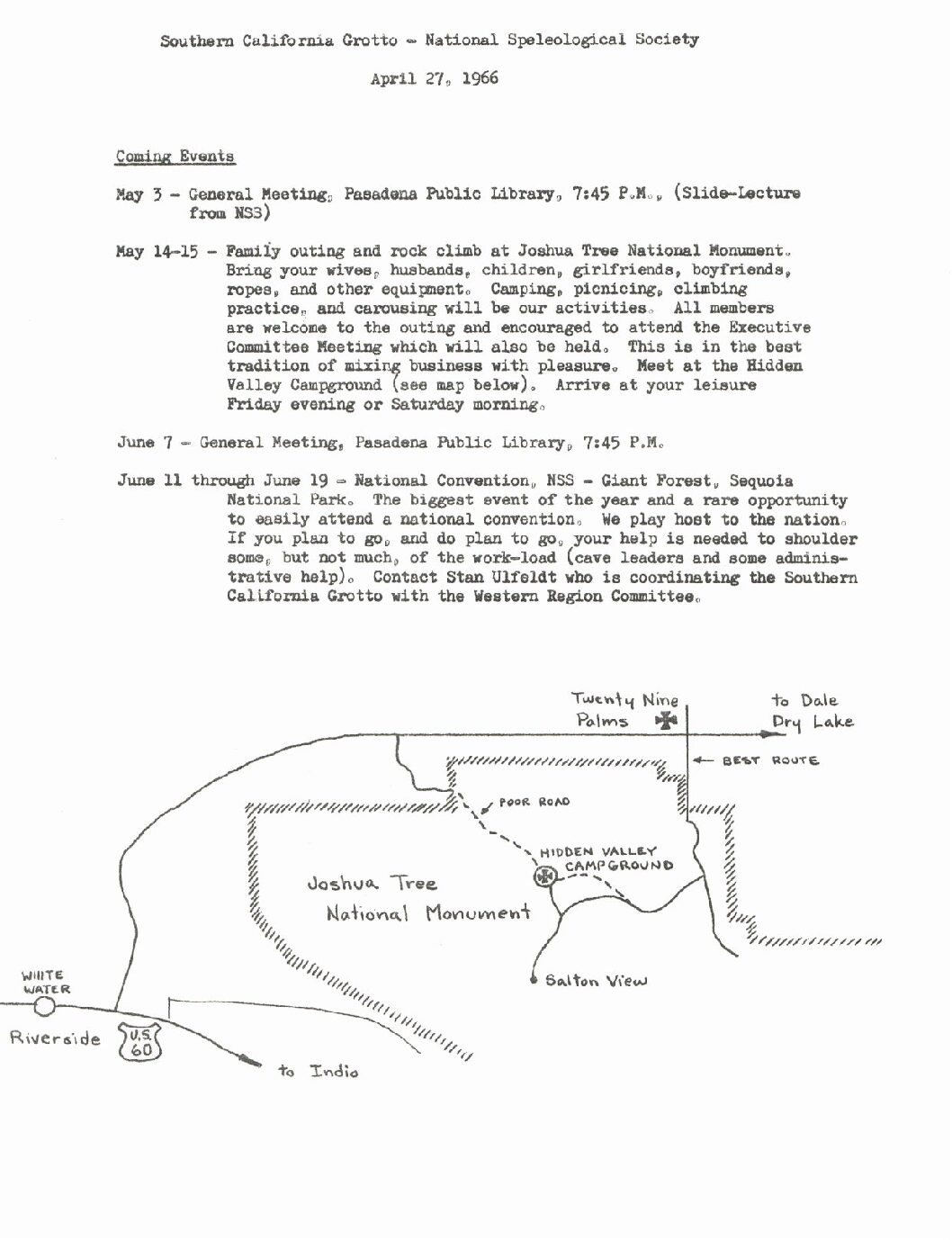 1966 May – SCG Newsletter