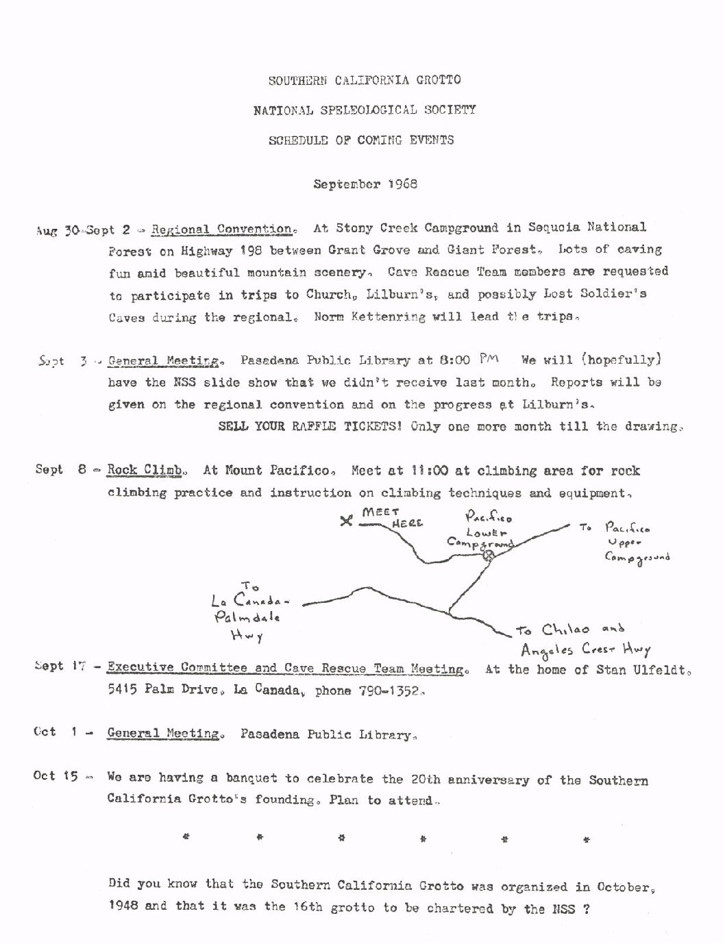 1968 September – SCG Newsletter