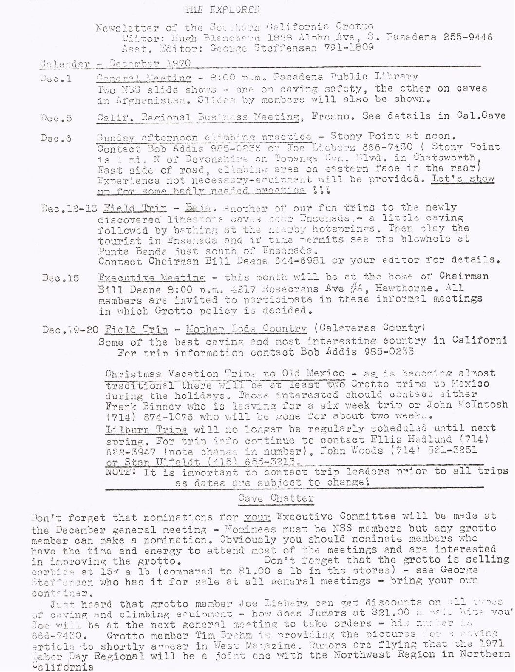 1970 December – The Explorer