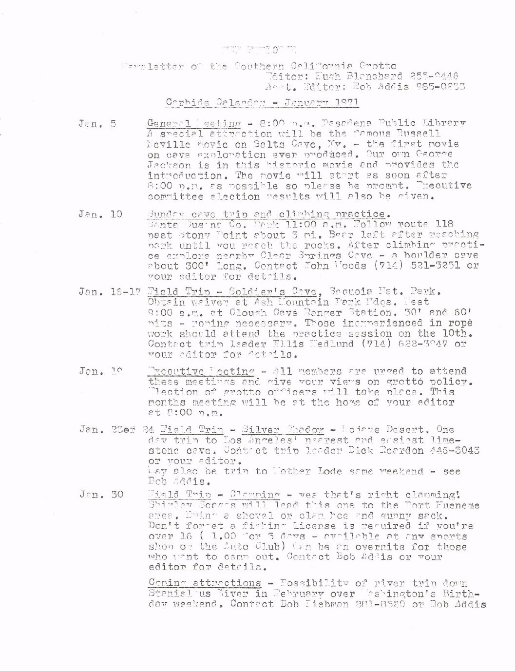 1971 January – The Explorer