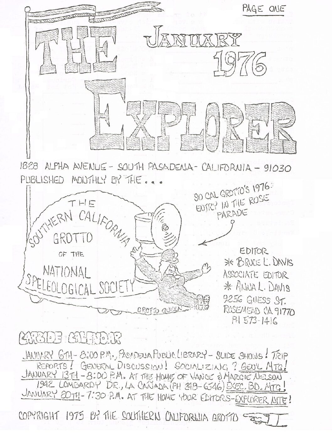 1976 January – The Explorer