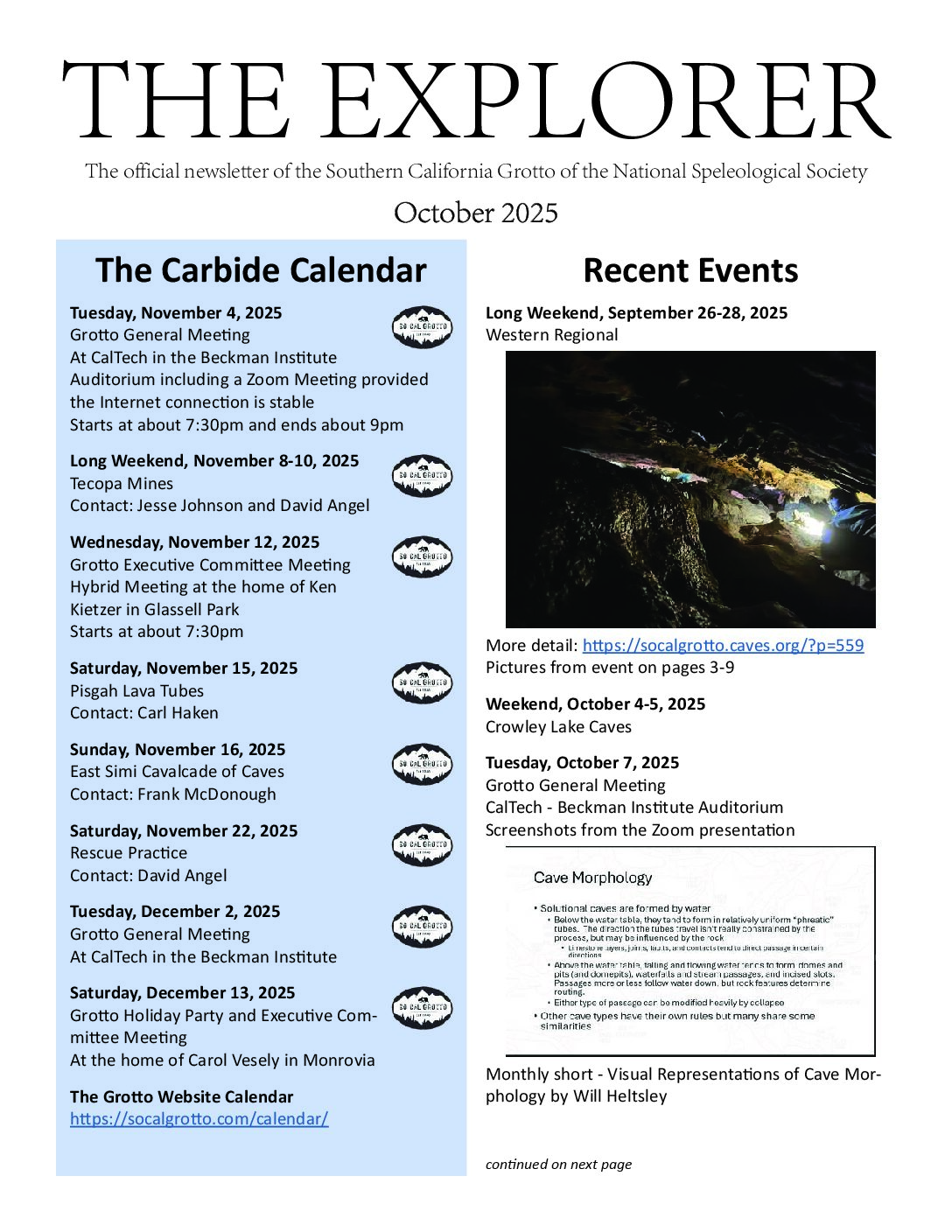 2025 October – The Explorer